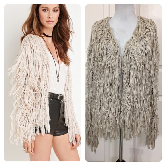 forever 21 fringe cardigan
